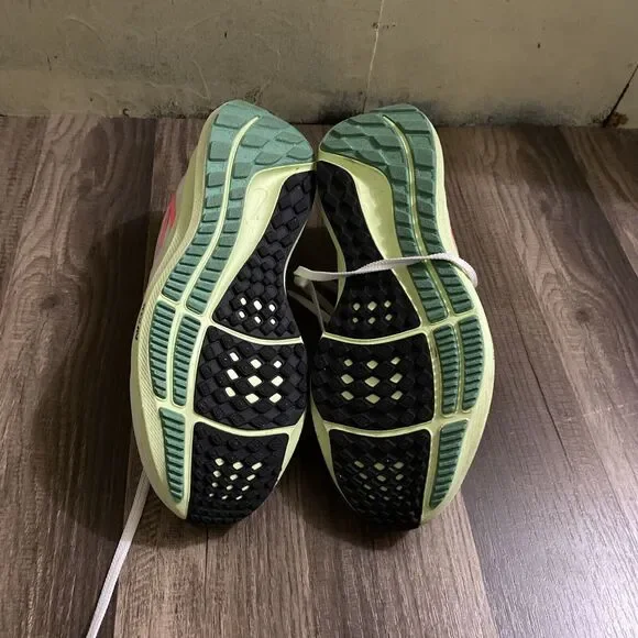 Nike Air Zoom Pegasus Womens Size 8 Ivory Green Running Shoes Sneakers - Picture 6 of 8